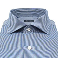 Classic striped cotton and cashmere Napoli shirt. Carlo Riva fabric