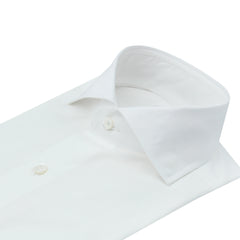 Classic Napoli cotton shirt Sea Island White and Light Blue