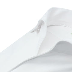 Classic Napoli shirt in white cotton jersey ustica collar