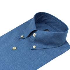 Classic regular Napoli cotton shirt with pocket. Carlo Riva fabric