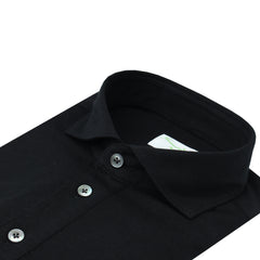 Orlando cotton and cashmere polo shirt. Blue or black