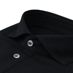 Orlando cotton and cashmere polo shirt. Blue or black