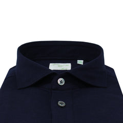 Orlando cotton and cashmere polo shirt. Blue or black