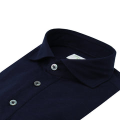 Orlando cotton and cashmere polo shirt. Blue or black