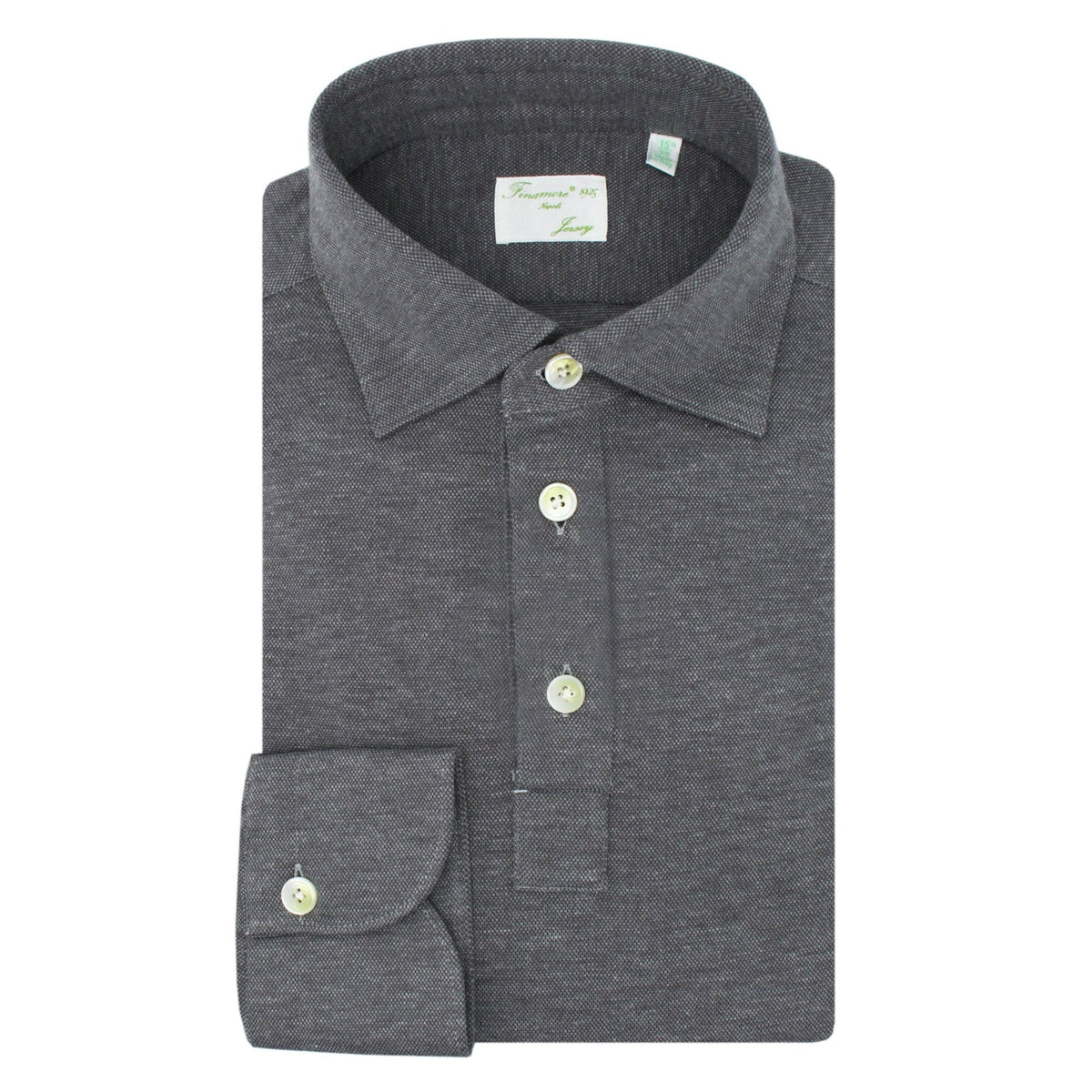 Orlando gray cotton and cashmere polo shirt