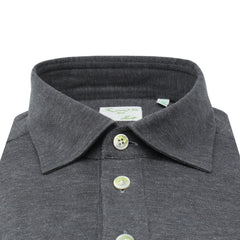 Orlando gray cotton and cashmere polo shirt