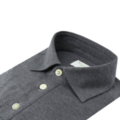 Orlando gray cotton and cashmere polo shirt