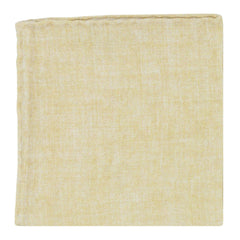 Hand finished single colour wool pocket square. Beige