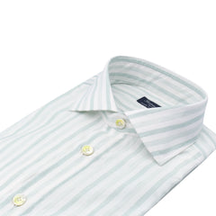 PORTO classic polo shirt in cotton, linen, silk. Carlo Riva fabric