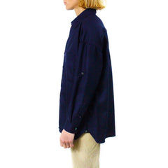 Sonia dark blue cashmere over fit shirt for women