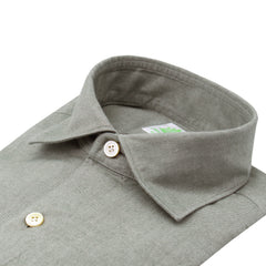 Gaeta regular sport shirt in dark green, brown or blu flannel