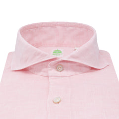 Tokyo slim fit sport shirt in light pink linen