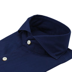 Tokyo slim sports shirt in dark blue cotton