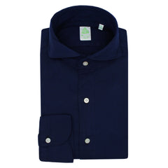 Tokyo slim sports shirt in dark blue cotton