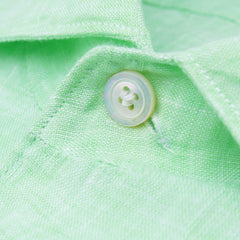 Tokyo slim fit light green linen sports shirt