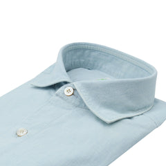 Tokyo slim fit sports shirt in dark grey cotton poplin