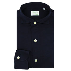 Toronto sport shirt in dark blue merino wool