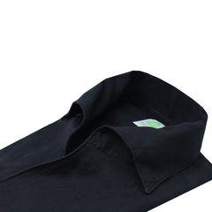 Tokyo sport shirt ustica collar in black linen