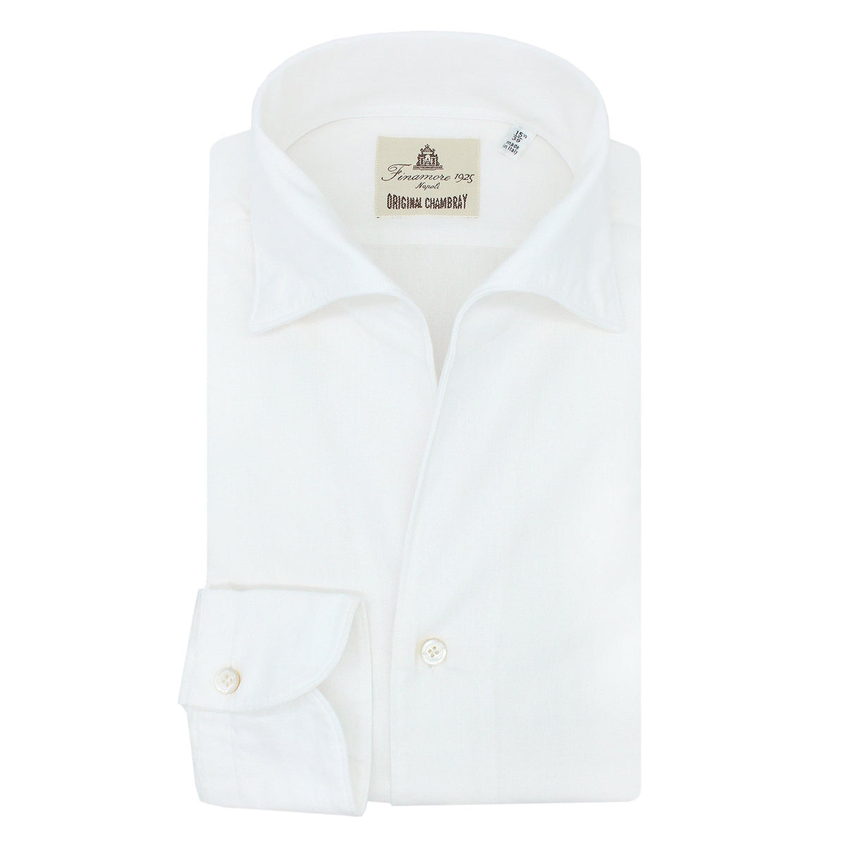 Tokyo sport shirt with ustica collar in white cotton