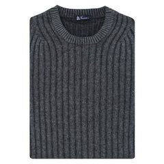 Venezia cashmere round neck sweater with long sleeves. Salt treatment