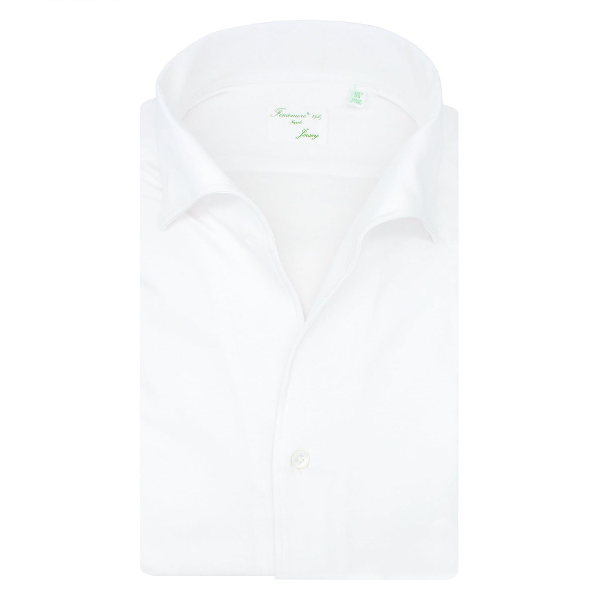 finamore classic shirt in jersey white cotton