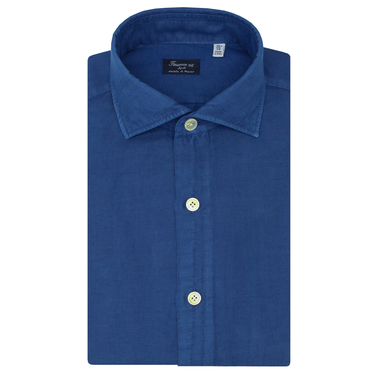 napoli classic regular shirt finamore linen