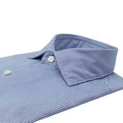 Light blue striped slim fit cotton Milano shirt